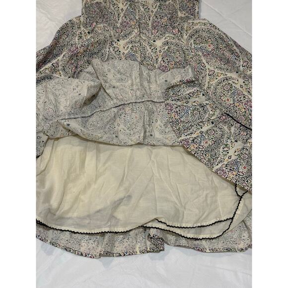 Anthropologie Girls from Savoy Swirled Paisley Strapless Dress Size 8 Fit Flare - Picture 10 of 13